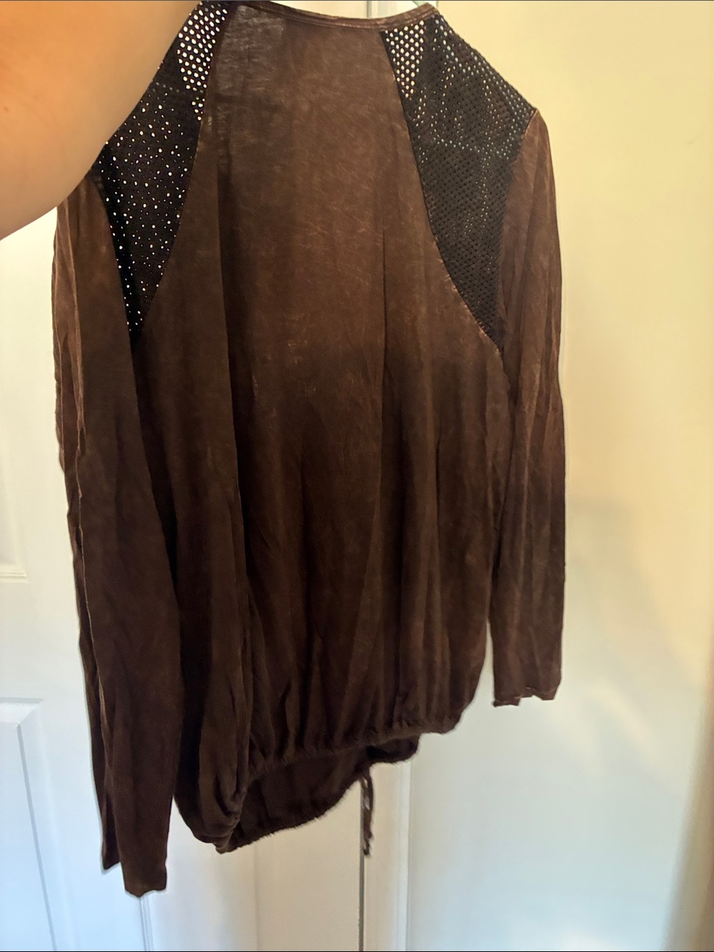Vocal Brown Long-Sleeve Embellished Women's Tee - Picture 7 of 7